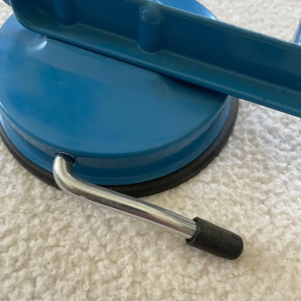 CucinaPro Apple Peeler Corer Slicer Blue Suction Base Hand Crank‎ Kitchen Tool
